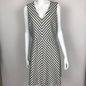Ann Taylor Loft Black and White Stripe Dress